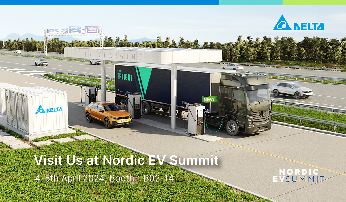 Delta Unveils New 500kW DC Ultra-fast EV Charger UFC 500 at Nordic EV Summit 2024