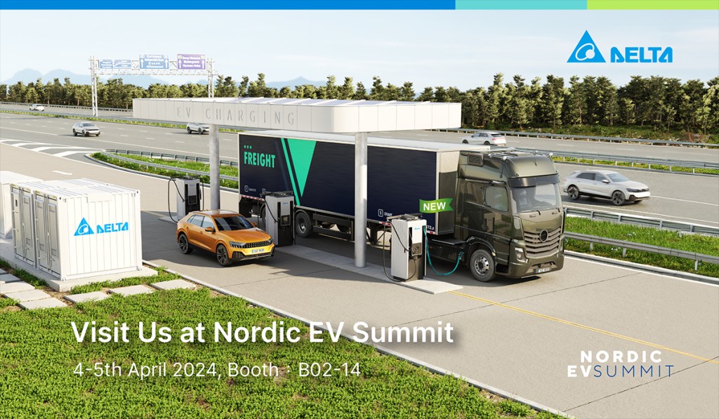 Delta Unveils New 500kW DC Ultra-fast EV Charger UFC 500 at Nordic EV Summit&nbsp;2024